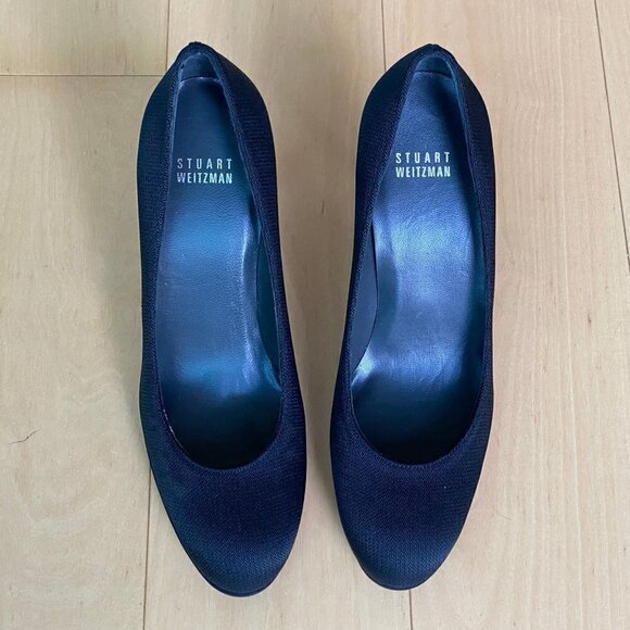 NEW IN BOX Stuart Weitzman Black Platform Heels Pumps Size 7.5 Made in Spain - Picture 4 of 9